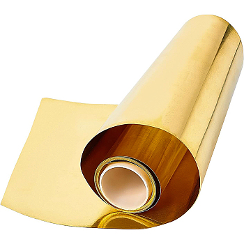 Brass Sheets, Good Plasticity and High Strength, Gold, 10.1x10x2.4x0.005cm, 2m/roll