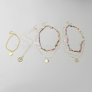 Mixed Shapes Alloy Bracelets & Necklaces