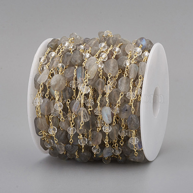 Chaînes de perles labradorites naturelles faites à la main(CHC-I031-11F)-3