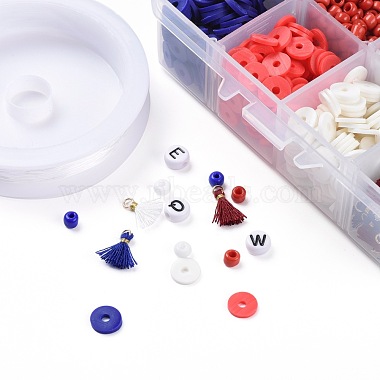 4 juillet kits de fabrication de bijoux pour la fête de l'indépendance américaine(DIY-LS0001-05)-2