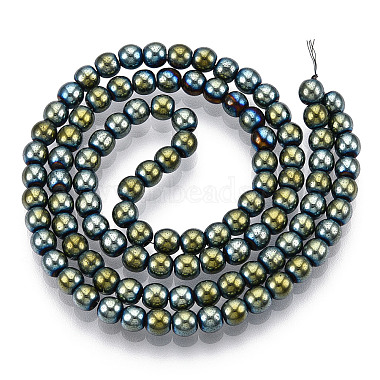 Non-magnetic Synthetic Hematite Beads Strands(G-S096-4mm-1)-3