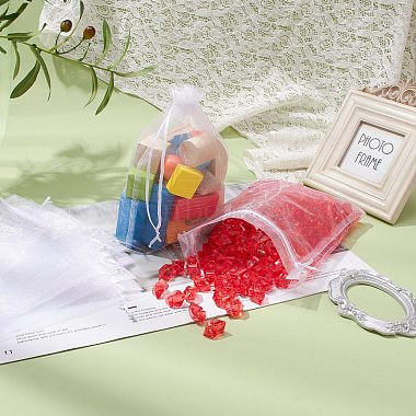 Organza-Geschenktüten mit Kordelzug(X-OP-R016-17x23cm-04)-4