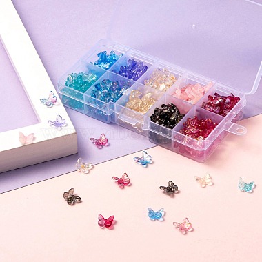 300Pcs Transparent Spray Painted Glass Charms(X1-GLAA-LS0001-02)-5