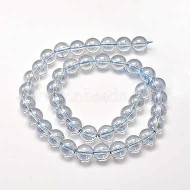 Hebras de perlas de cuarzo sintético galvanizado(EGLA-J061-8mm-AB02)-2