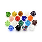 Transparent Glass Crystal Round Woven Beads, Cluster Beads, Mixed Color, 14mm, Beads: 4mm(X-GLAA-A034-4mm-A)