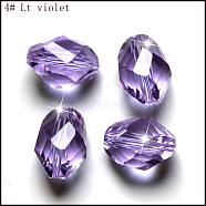 Imitation Austrian Crystal Beads, Grade AAA, Faceted, Bicone, Lilac, 8x10.5mm, Hole: 0.9~1mm(SWAR-F077-11x8mm-04)