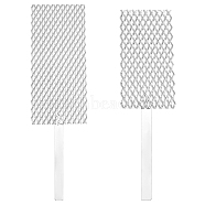 2Pcs 2 Style Platinized Titanium Anode Rhodium Jewelry Plating Tool Mesh, with Handle, Rectangle, Platinum, 1pc/style(TOOL-FH0001-40)