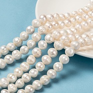 Natural Cultured Freshwater Pearl Beads Strands, Potato, Creamy White, 10~11mm, Hole: 0.8mm, about 37pcs/strand, 13.77 inch~14.17 inch(PEAR-L001-G-14)