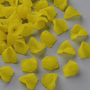 Transparent Acrylic Bead Caps, Trumpet Flower Beads, Frosted, Flower, Champagne Yellow, 18x18x17mm, Hole: 1.5mm, about 700pcs/500g(PL551-C09)