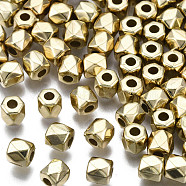 CCB Plastic Barrel Beads, Faceted, Light Gold, 4.5x4.5mm, Hole: 1.8mm(CCB-YWC0001-03KC)