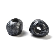 Resin European Beads, Large Hole Triangle Beads, Black, 15.5x12.5x11mm, Hole: 5mm(RESI-Z030-03D)