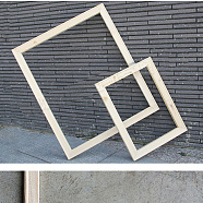 Candlenut Frame Slats, Rectangle, BurlyWood, Finished Product: 30x25x1.5cm(WOOD-WH0108-82C)