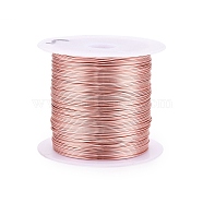 Copper Craft Wire Copper Beading Wire, Long-Lasting Plated, Rose Gold, 24 Gauge, 0.5mm, about 75.45 Feet(23m)/roll(CWIR-F001-MG-0.5mm)