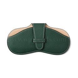 PU Leather Glasses Case, for Eyeglass, Sun Glasses Protector, Dark Green, Fold: 87x175x8mm, Unfold: 163x175x8mm(AJEW-WH0304-74C)