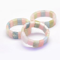 Natural Morganite Stretch Bracelets, 2-1/8 inch(53mm)(BJEW-F260-03)