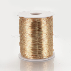 Round Copper Wire for Jewelry Making, Light Gold, 28 Gauge, 0.3mm, about 3608.92 Feet(1100m)/roll(CWIR-Q005-0.3mm-03)