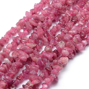 Natural Tourmaline Beads Strands, Chip, 3~5mm, Hole: 0.6mm, about 16 inch(40cm)