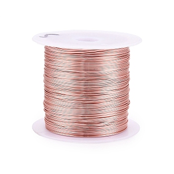 Copper Craft Wire Copper Beading Wire, Long-Lasting Plated, Rose Gold, 24 Gauge, 0.5mm, about 75.45 Feet(23m)/roll