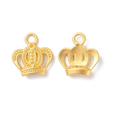 Matte Gold Color Crown Alloy Pendants