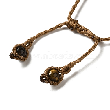 pulseras de cuentas trenzadas de bala de ojo de tigre natural(BJEW-K225-01C)-3