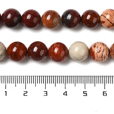 Natural Red Snakeskin Jasper Beads Strands(G-H298-A02-04)-5