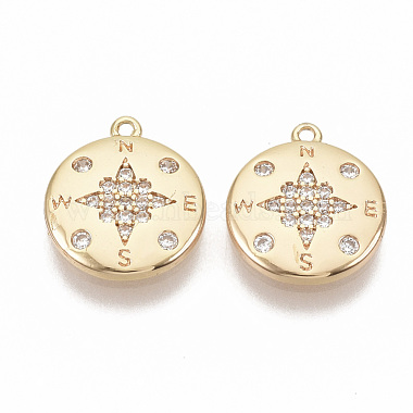 Real Gold Plated Clear Others Brass+Cubic Zirconia Charms