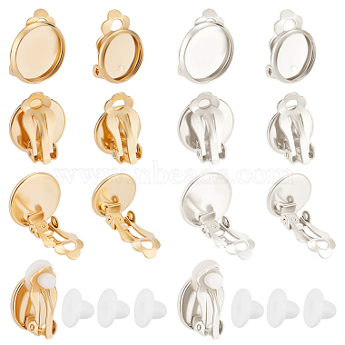 Mixed Color Brass Earring Settings