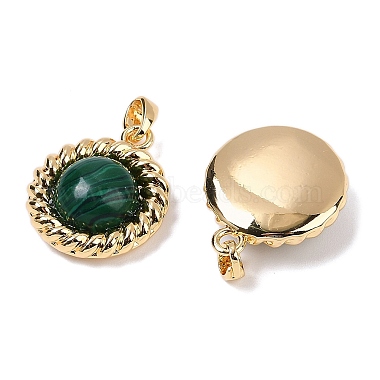 Brass with Gemstone Pendants(KK-Q030-27A-G)-2