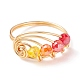 Glass Braided Vortex Finger Ring(RJEW-TA00046-01)-1