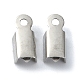 Non-Tarnish 201 Stainless Steel Ribbon Crimp Ends(STAS-C097-52P)-1