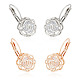 2 Pairs 2 Colors Clear Cubic Zirconia Rose Flower Leverback Earrings(EJEW-AN0002-85)-1
