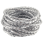 5M Braided Round PU Leather Jewelry Cord, Braided Rope, Gainsboro, 4.5mm(OCOR-GF0004-96A-04)