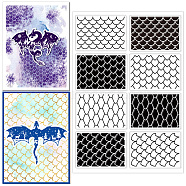 Custom PVC Plastic Clear Stamps, for DIY Scrapbooking, Photo Album Decorative, Cards Making, Squama, 160x110mm(DIY-WH0618-0014)
