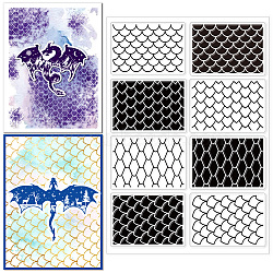Custom PVC Plastic Clear Stamps, for DIY Scrapbooking, Photo Album Decorative, Cards Making, Squama, 160x110mm(DIY-WH0618-0014)