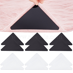 AHADEMAKER 16Pcs 2 Color PU Self Adhesive Non Slip Carpet Stickers, Washable Rug Tape, for Hardwood Floors, Tile Floors, Triangle, Mixed Color, 138x74x2mm, 8pcs/color(FIND-GA0005-67)