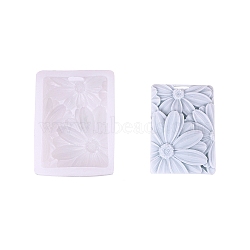 DIY Aromatherapy Plaster Pendant Silicone Molds, Resin Casting Molds, Flower, White, 80x60x17mm(PW-WG60D30-02)