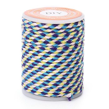 4-Ply Polycotton Cord, Handmade Macrame Cotton Rope, for String Wall Hangings Plant Hanger, DIY Craft String Knitting, Colorful, 1.5mm, about 4.3 yards(4m)/roll