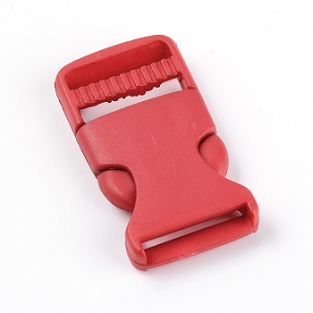 Nylon Side Release Buckles, Survival Bracelet Clasps, Red, 57x30x9.5mm, Hole: 5x25mm