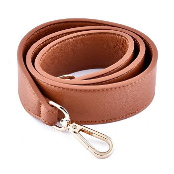 PU Leather Bag Strap, Single Shoulder Belts, with Zinc Alloy Swivel Clasps, for Bag Straps Replacement Accessories, Light Gold, Coral, 900x40x4.5mm, Clasp: 60x28x7.5mm