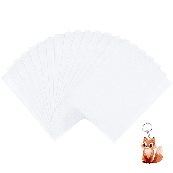 Resin Heat Shrink Sheets Film, For DIY Jewelry Making and Drawing Craft, Snow, 291x212x0.3mm