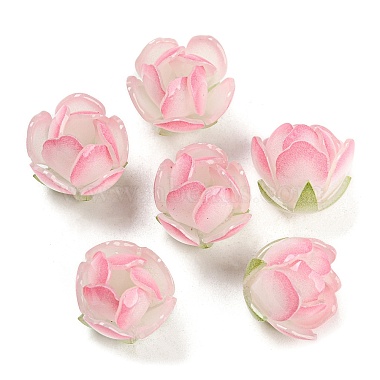 Pink Flower Acrylic Beads