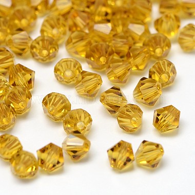 5mm Goldenrod Bicone Glass Beads