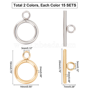 304 Stainless Steel Ring Toggle Clasps(STAS-UN0002-21)-4