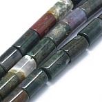 Natural Indian Agate Beads Strands, Column, 15~16.8x8mm, Hole: 1.2mm, about 25pcs/strand, 15.5~15.9 inch(39.5~40.5cm)(G-F631-F09)
