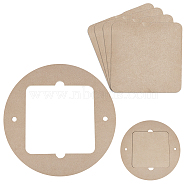 Round & Square MDF Wood Boards, Ceramic Clay Drying Board, Ceramic Making Tool, Dark Goldenrod, 30x0.9cm & 18x18x0.9cm, 5pcs/set(TOOL-WH0053-08)