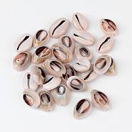 Natural Cowrie Shell Beads, Dyed, Seashell Color, 18~22.5x13~17x6~8mm(X-BSHE-S053)