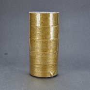 Glitter Metallic Ribbon, Sparkle Ribbon, Gold, 1-1/2 inch(38~40mm), about 25yards/roll, 5rolls/group(OCOR-BC0001-04A)