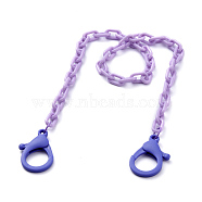 Personalized ABS Plastic Cable Chain Necklaces, Eyeglass Chains, Handbag Chains, with Plastic Lobster Claw Clasps, Plum, 18.11~18.5 inch(46~47cm)(NJEW-JN02849-04)