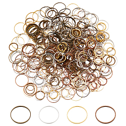 Elite 480Pcs 12 Styles Brass Linking Rings, Mixed Color, 8~14x0.7~1mm, 40pcs/style(KK-WR0001-19)