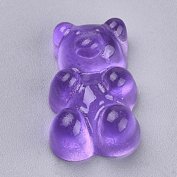 Resin Cabochons, Bear, Blue Violet, 17x12x7mm(CRES-T005-111A)